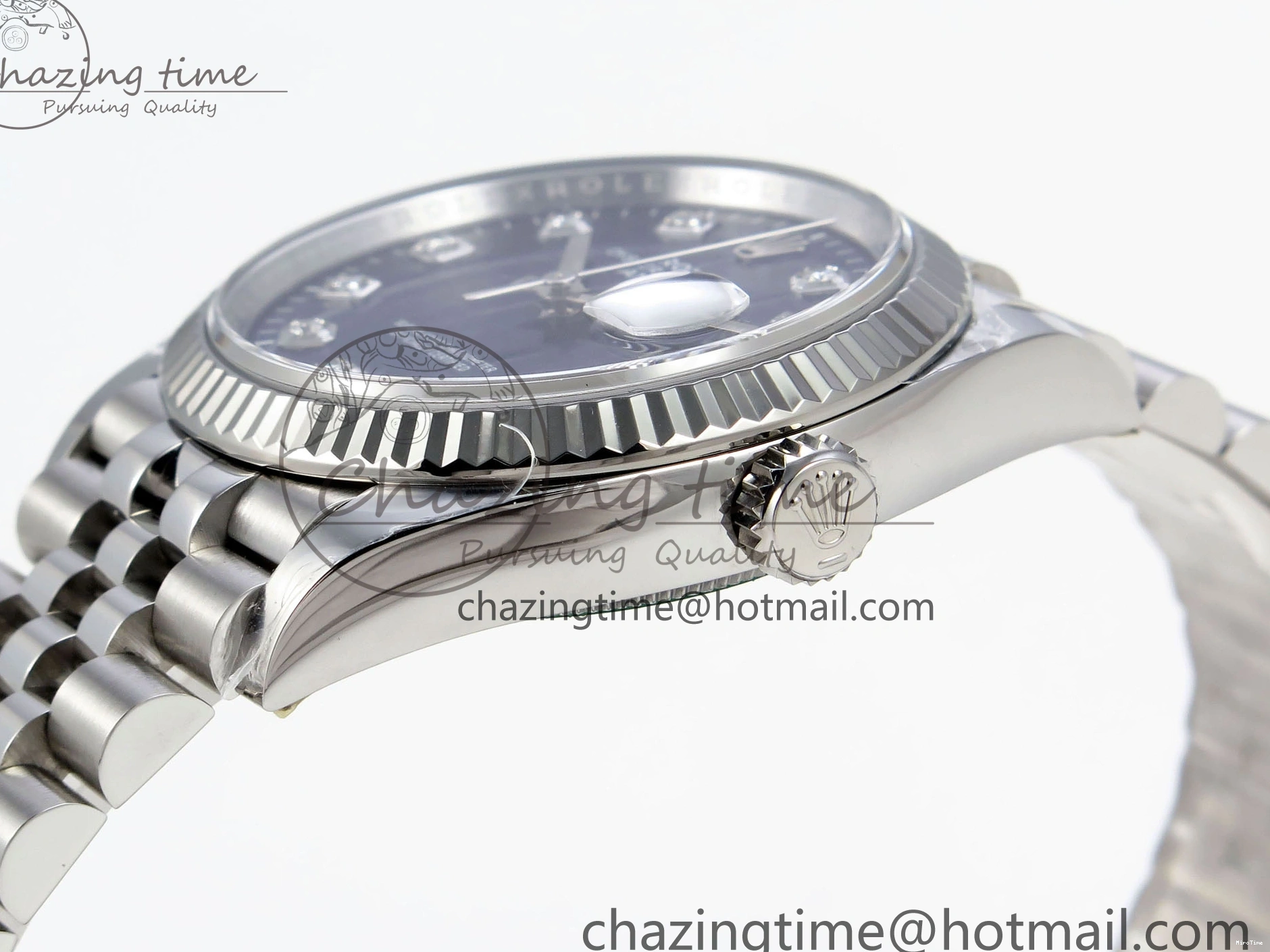 MiroTime 0424 FastDry DateJust 36 126234 Clean 1:1 Best Edition 904L Steel Blue Textured Diamonds Dial on Jubilee Bracelet VR 1967